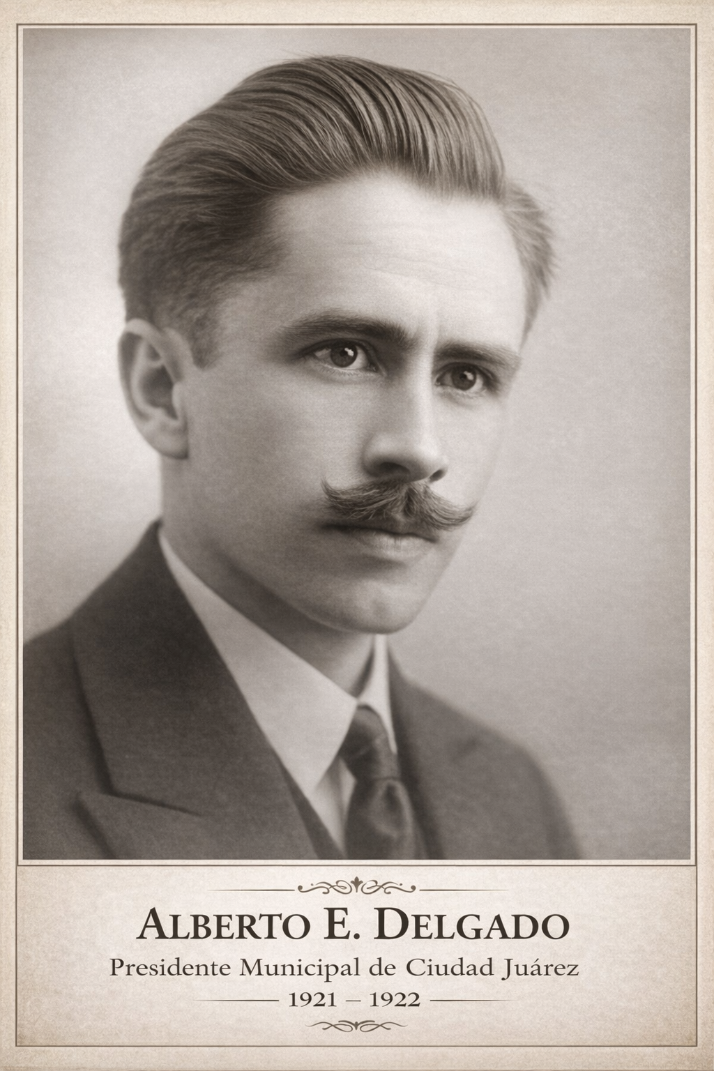 La historia de Alberto E. Delgado, uno de los alcaldes que gobernó Ciudad Juárez durante la época en que la ciudad comenzaba a modernizarse y a convertirse en un destino turístico internacional.