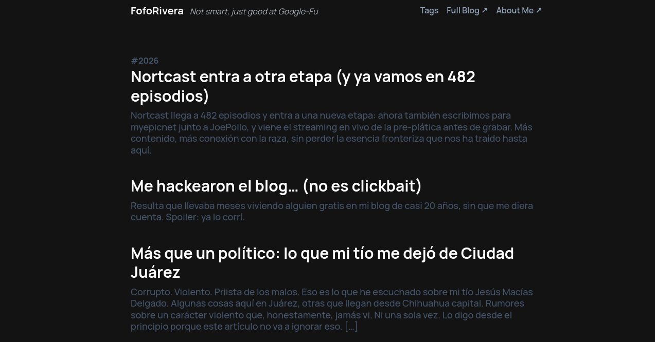 Por qué ahora tengo un sitio en Hugo (spoiler: trauma)